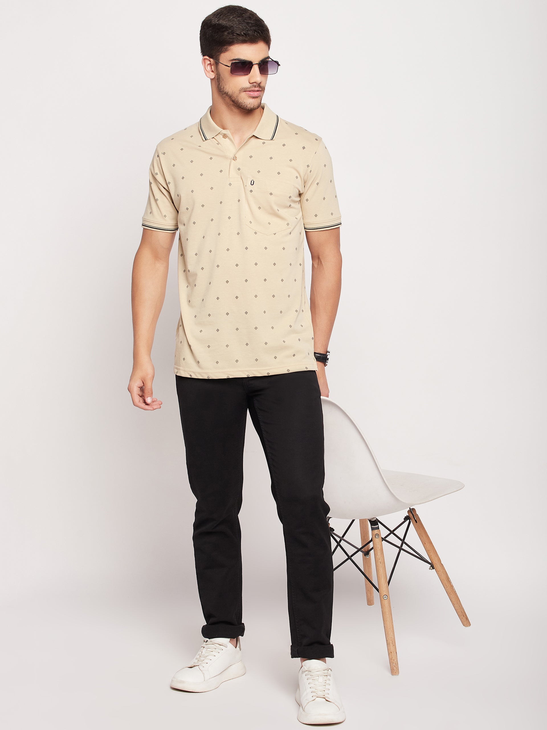 Men Printed Polo