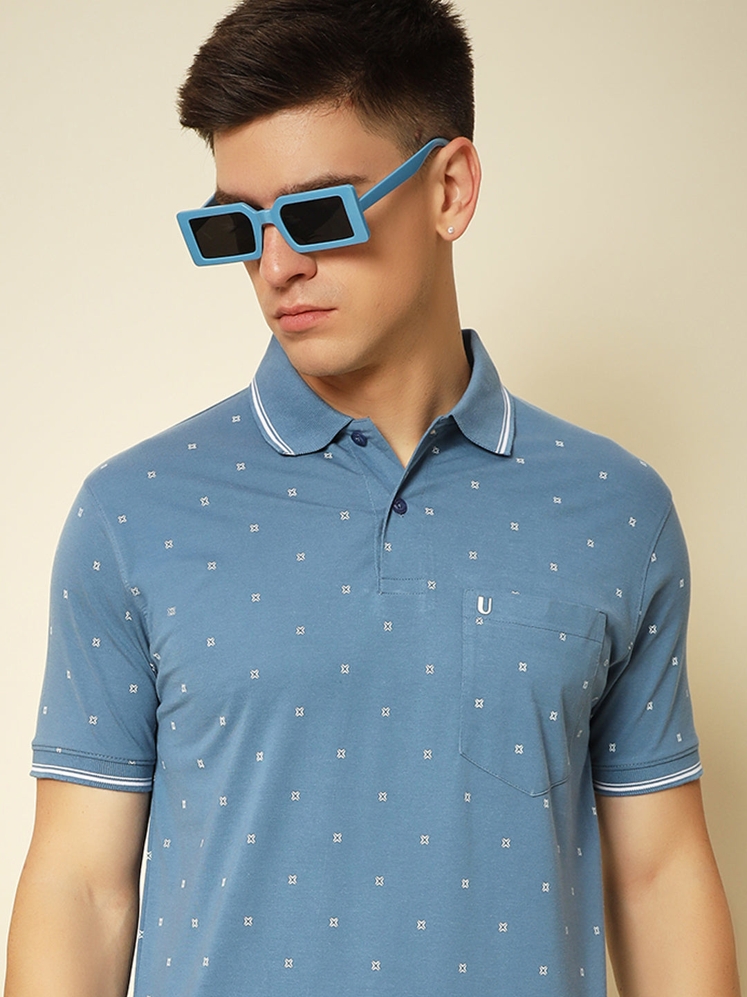 Men Printed Polo