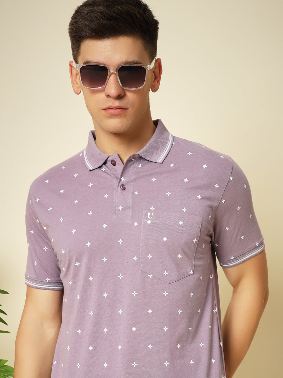 Men Printed Polo T-Shirt