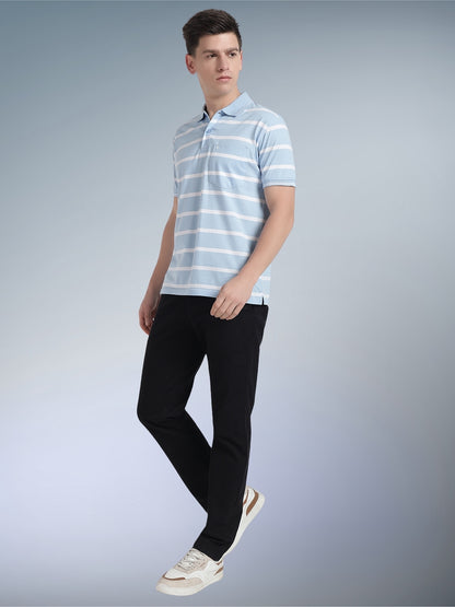 Men Striped Polo