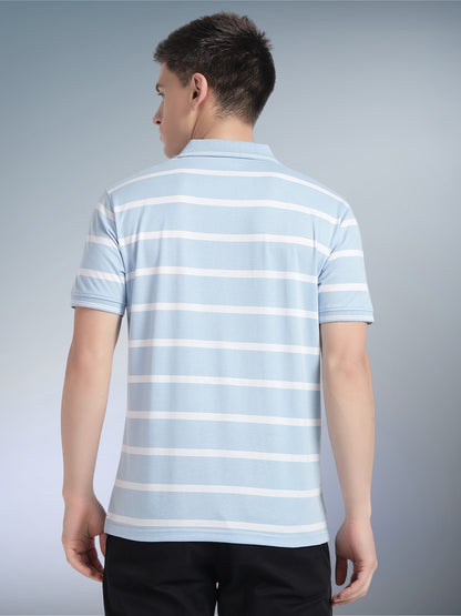 Men Striped Polo