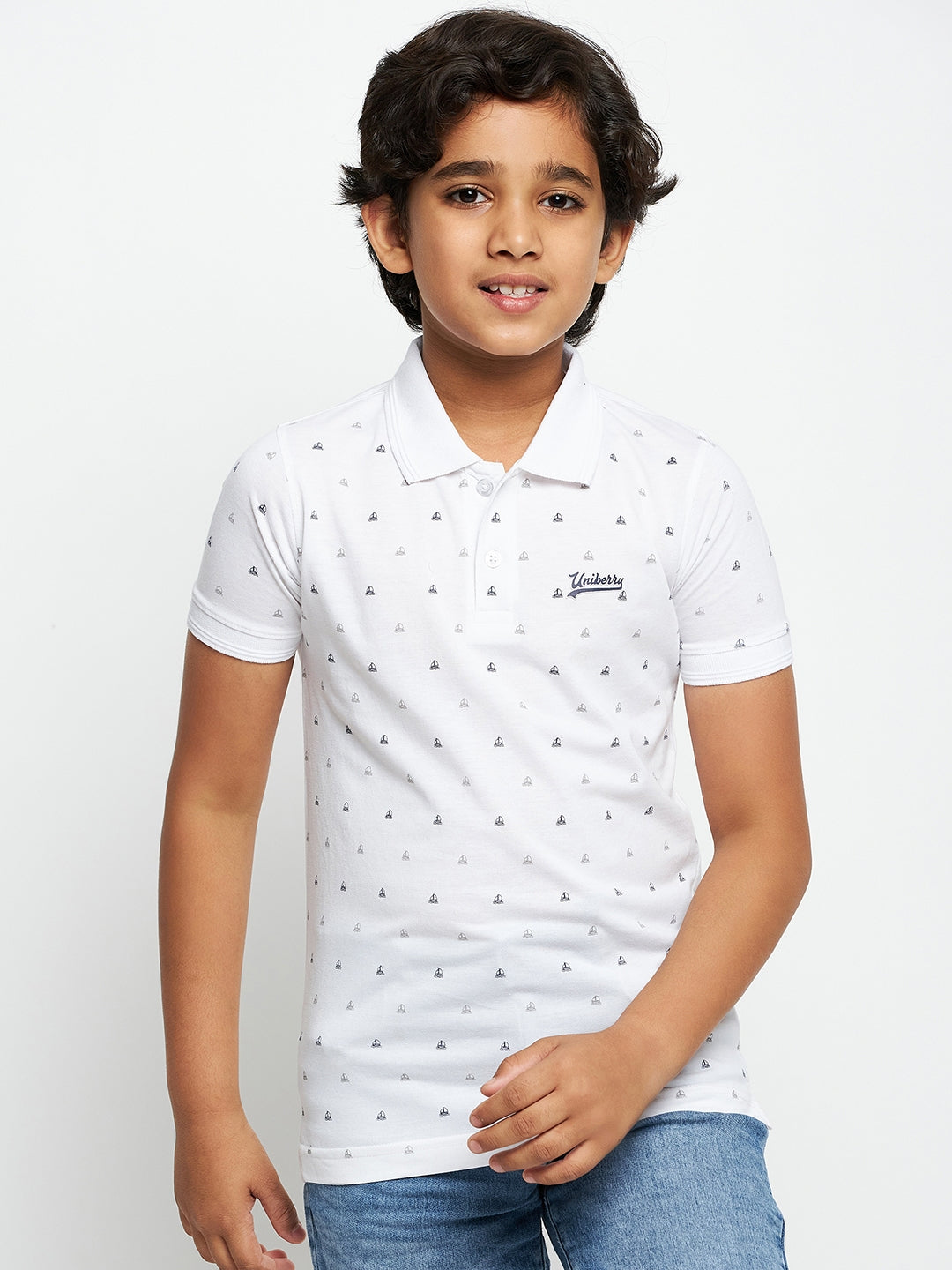 Junior Printed Polo T-Shirt