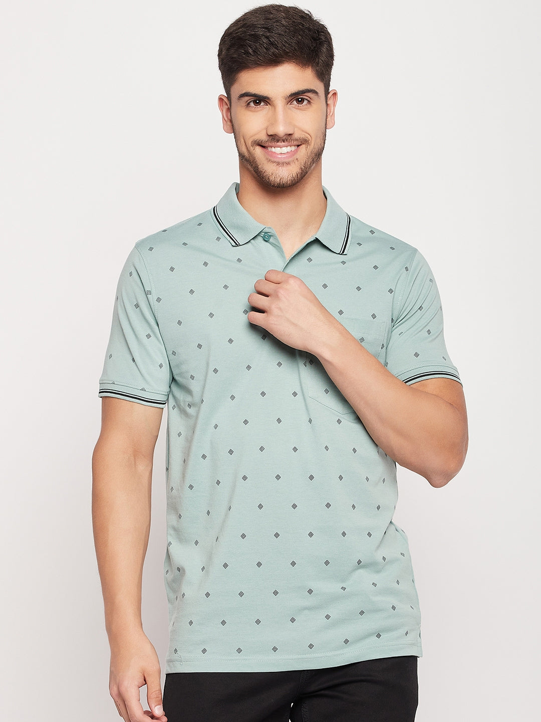 Men Printed Polo