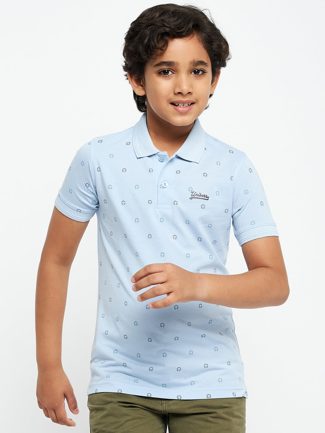 Junior Printed Polo T-Shirt