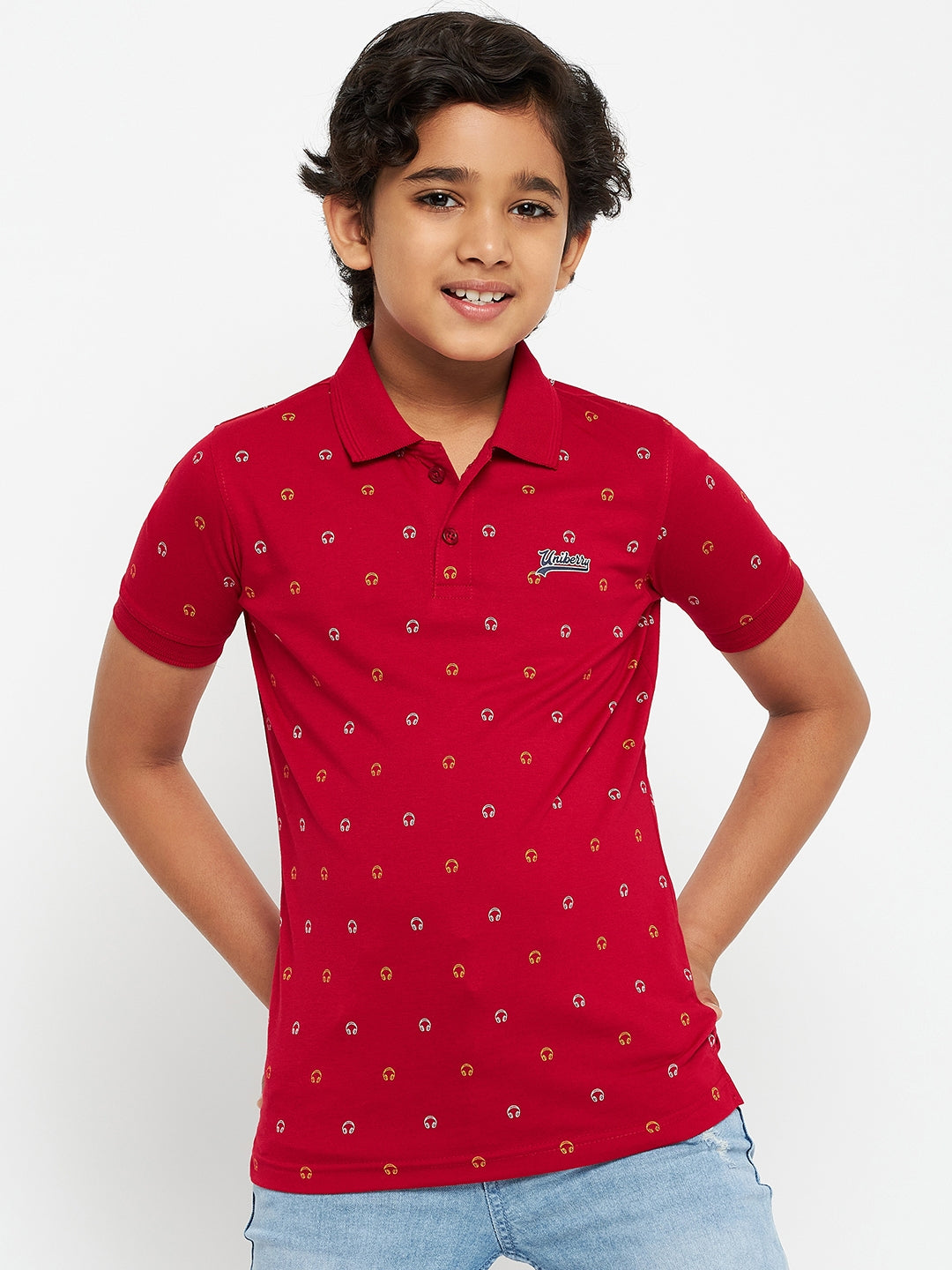 Junior Printed Polo T-Shirt