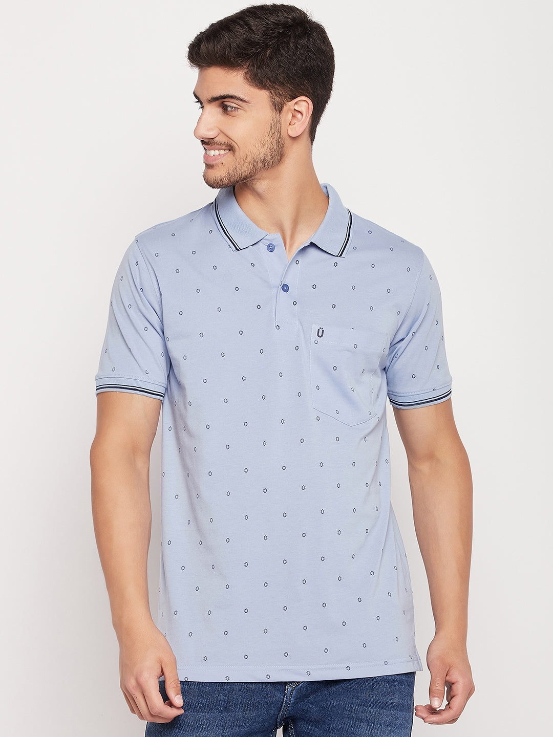 Men Printed Polo