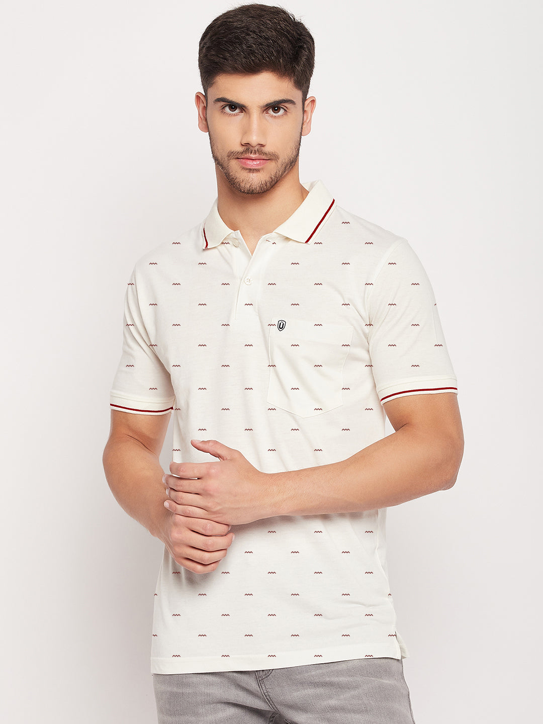 Men Printed Polo
