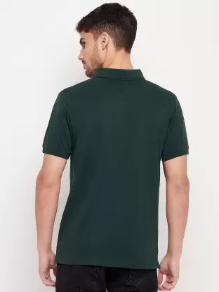 Solid Men Dark Green T-Shirt