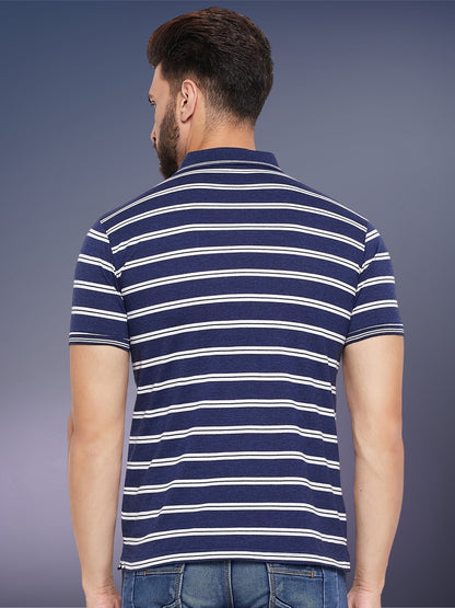 Men Striped Polo