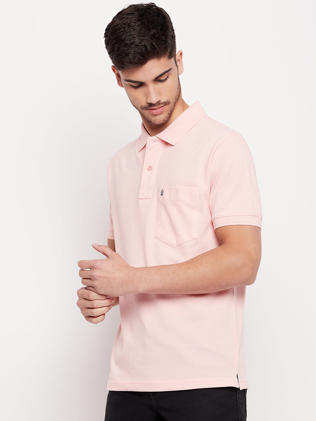 Soft pink polo shirt