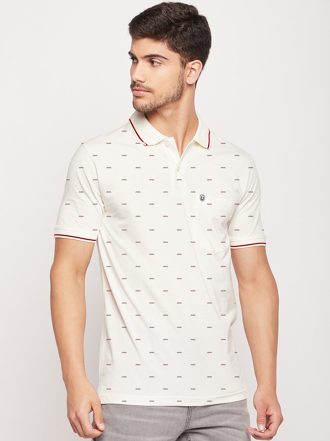 Men Printed Polo