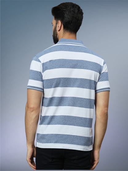 Men Striped Polo