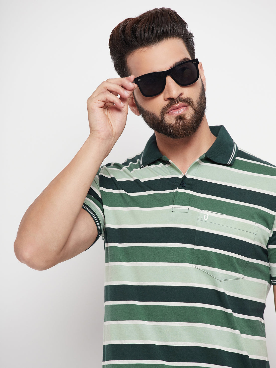 Men Striper Polo