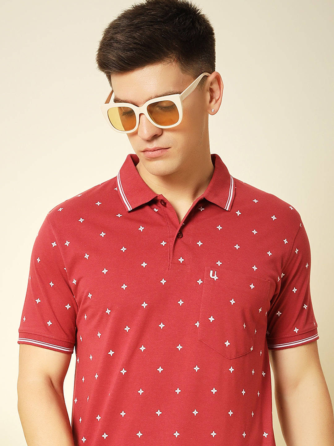 Men Printed Polo