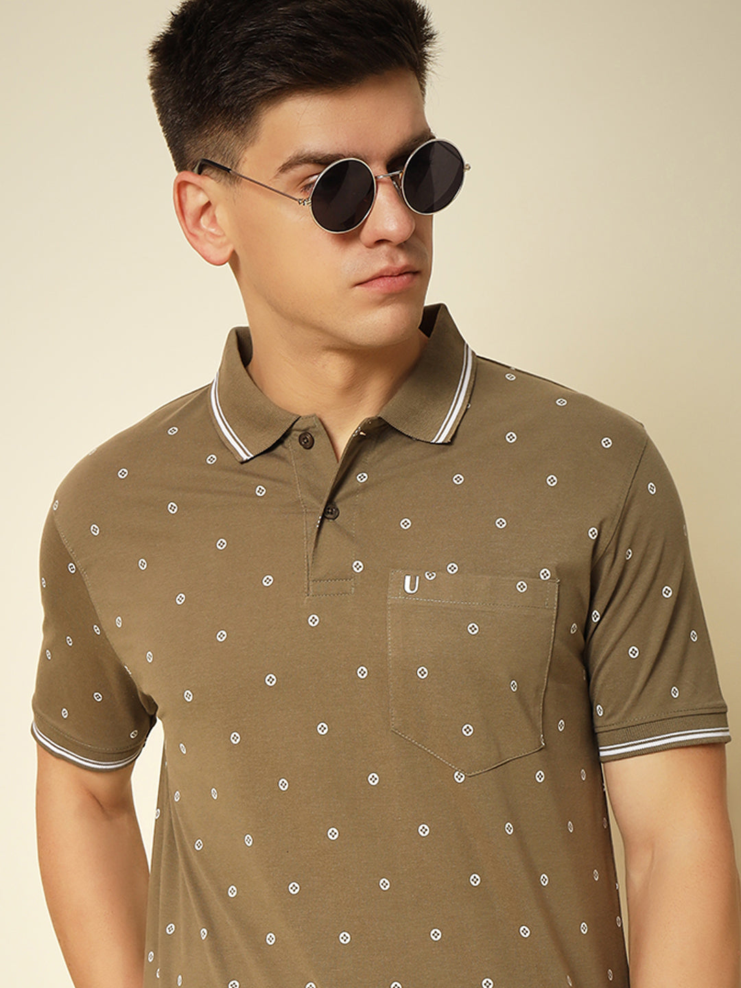 Men Printed Polo