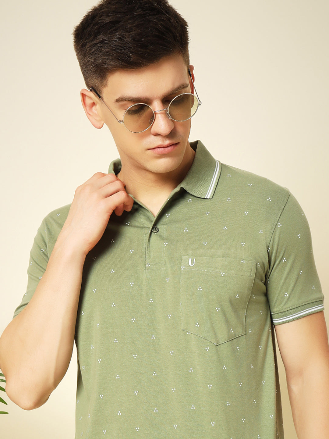 Men Printed Polo